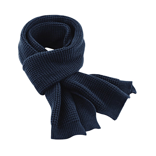 Beechfield Unisex Vuxen Klassisk Våffel Stickad Halsduk En Storlek F French Navy One Size