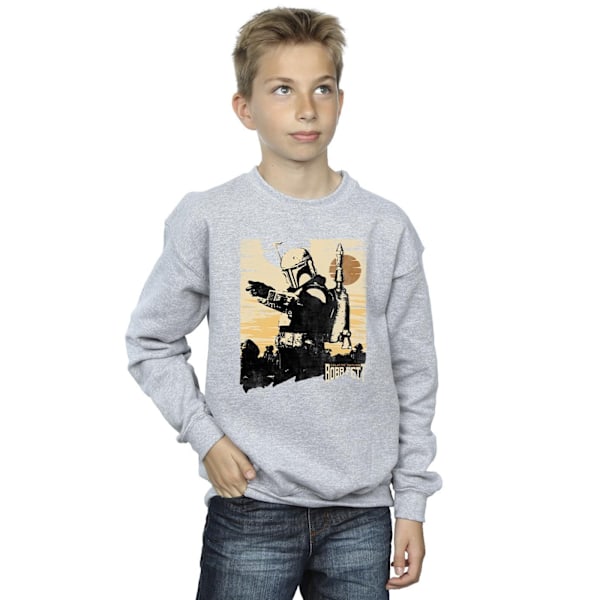 Star Wars Boys The Book Of Boba Fett Points Sweatshirt 12-13 År Sports Grey 12-13 Years