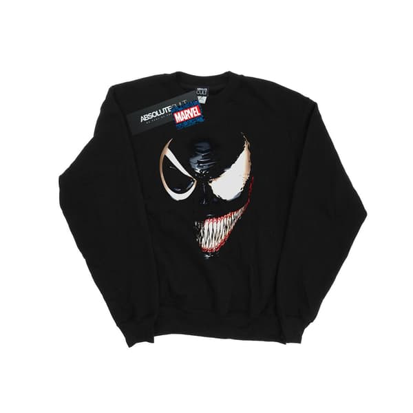 Marvel Dam/Kvinnor Venom Split Face Sweatshirt L Svart Black L
