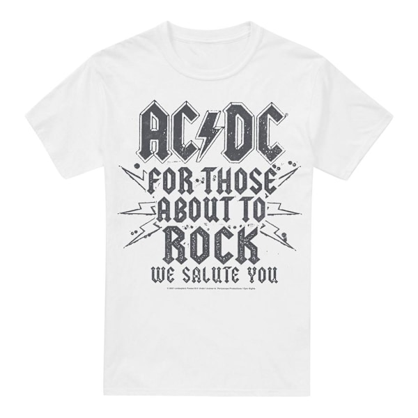 AC/DC Herr Salute T-Shirt M Vit White M