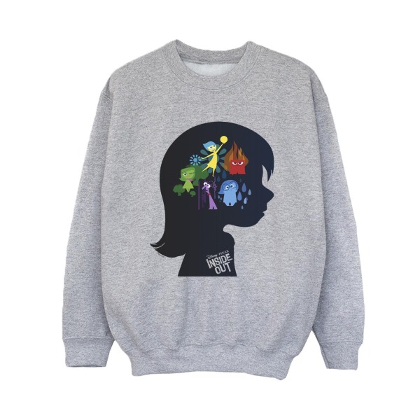 Disney Boys Inside Out Huvud Silhuett Sweatshirt 12-13 År S Sports Grey 12-13 Years