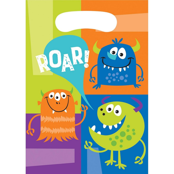Kreativt partyvrål! Monsterfestväskor (paket med 8) One Size Mu Multicoloured One Size