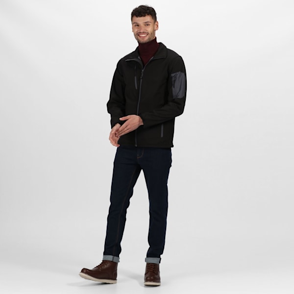 Regatta Professional Herr 3-Lagers Membran Soft Shell Jacka S Black/Seal Grey S