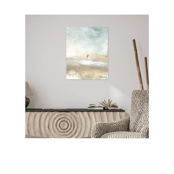 Dan Hobday Lone Surfer Print 80cm x 60cm Vit/Blå White/Blue 80cm x 60cm