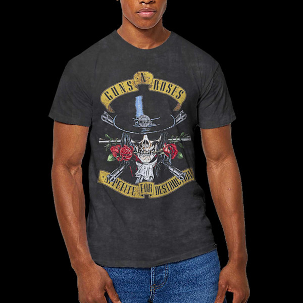 Guns N Roses Unisex Adult Appetite Washed T-Shirt XL Svart Black XL