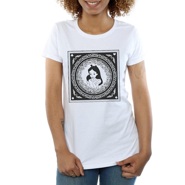 Disney Dam/Kvinnor Alice I Spegelland Box Bomull T-shirt XXL White XXL