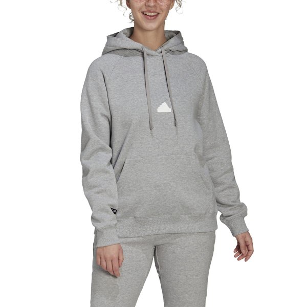 Adidas Dam/Kvinnor Oversized Hoodie XXS Gråmelerad Grey Heather XXS