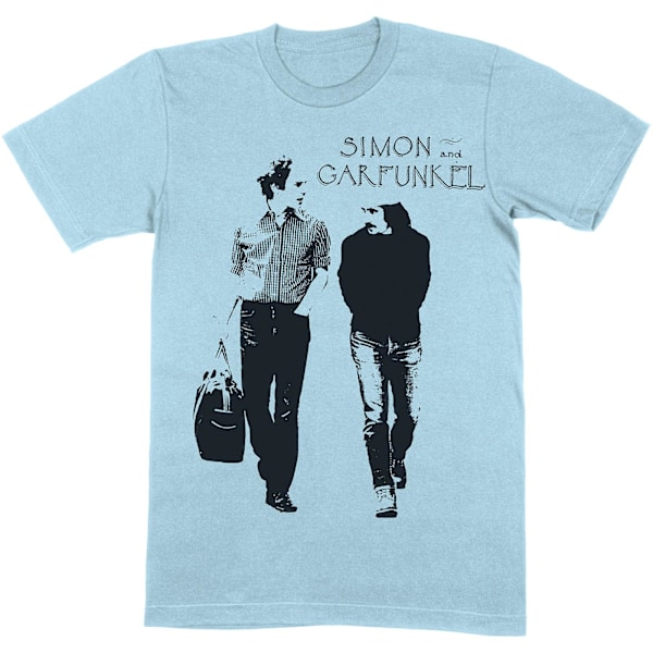 Simon & Garfunkel Unisex Vuxen Promenad Bomull T-shirt L Ljus B Light Blue L