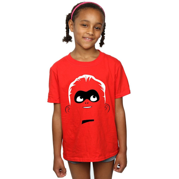 Disney Girls Incredibles 2 Dash Face Bomull T-shirt 9-11 år Red 9-11 Years