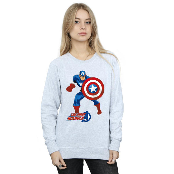 Captain America Womens/Ladies The First Avenger Sweatshirt XXL Sports Grey XXL