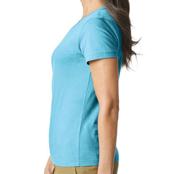 Gildan Womens/Ladies Softstyle Plain Ringspun Cotton Fitted T-S Sky Blue 10 UK