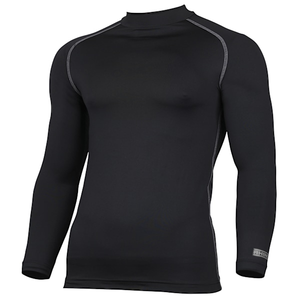 Rhino Termisk Underkläder Långärmad Baslager Väst Topp S/ Black S/M