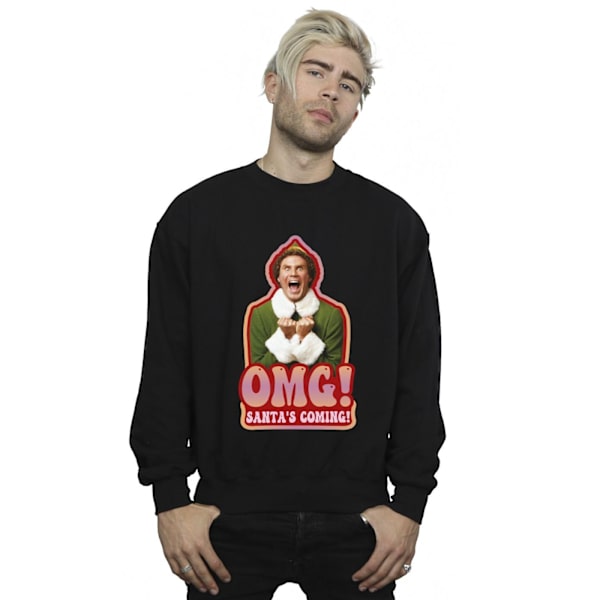 Elf Herr Santa´s Coming Sweatshirt 5XL Svart Black 5XL