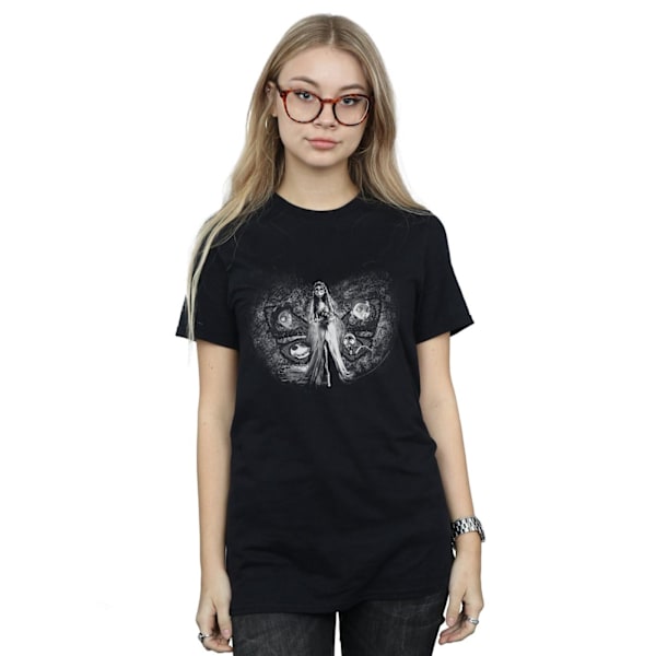 Corpse Bride Dam/Damer Kärlekstriangel Bomull Pojkvän T-shirt Black XXL
