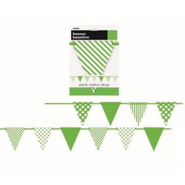 Unik fest Stripes & Spots Girlang En Storlek Limegrön Lime Green One Size