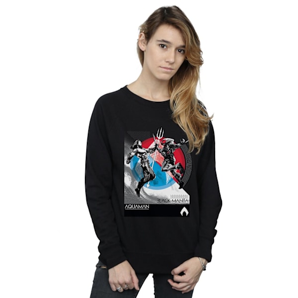 DC Comics Dam/Kvinnor Aquaman Vs Black Manta Sweatshirt L Svart Black L