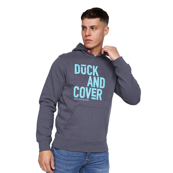 Duck and Cover Mens Pecklar Hoodie S Navy Navy S