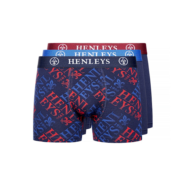 Henleys Mens Rutlers Assorted Designs Boxer Shorts (3-pack) Multicoloured M