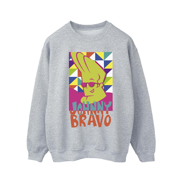 Johnny Bravo Herr Multi Triangles Pop Art Sweatshirt XXL Sport Sports Grey XXL