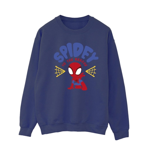 Marvel Dam/Kvinnor Spidey Och Hans Fantastiska Vänner Räddningssweatshirt Navy Blue S