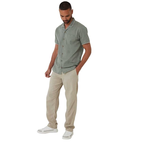 Threadbare Herr Burnley Kortärmad Skjorta S Salvia Sage S