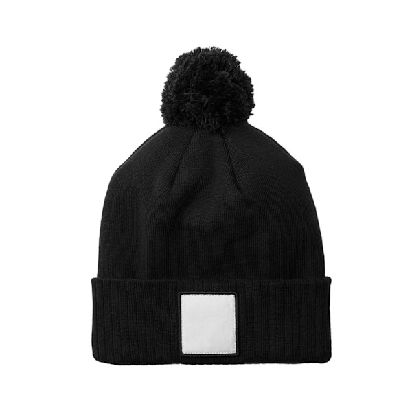 Beechfield Unisex Vuxen Pom Pom Beanie Storlek One Svart/Vit Black/White One Size