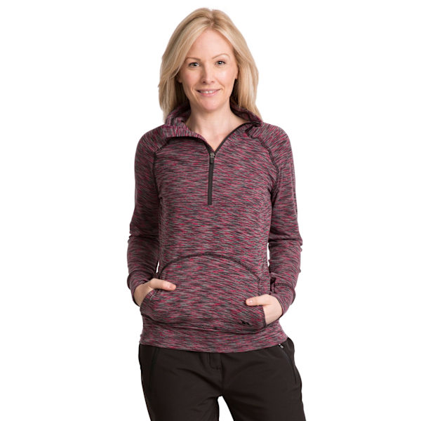 Trespass Dam/Damer Moxie Halv Zip Fleece Top XXS Raspberry Raspberry Marl XXS