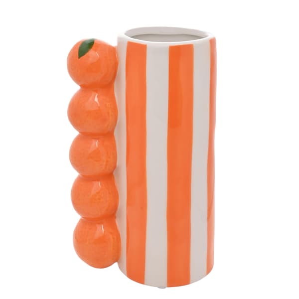 Hestia Orange Randig Vas One Size Orange Orange One Size