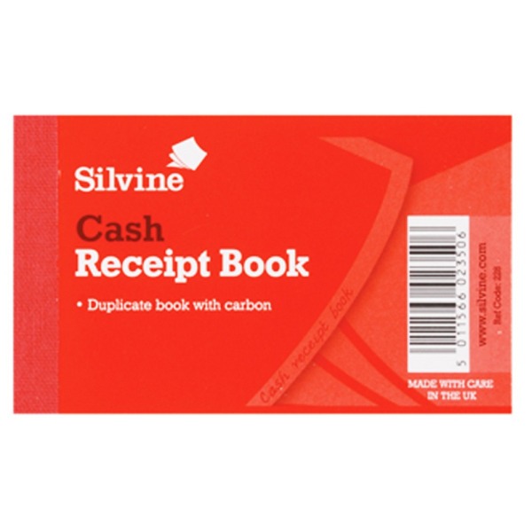 Silvine Duplicate Kontantkvittobok 60 ark (paket med 36) Ett Red One Size