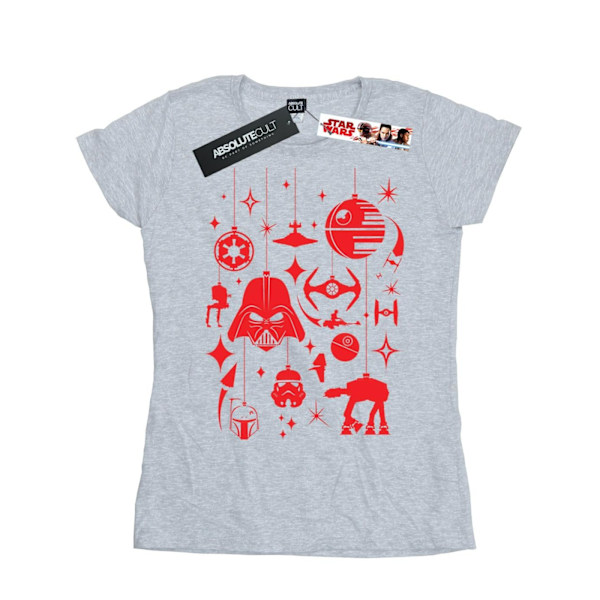 Star Wars Dam/Damer Juldekorationer Bomull T-shirt L Sports Grey L