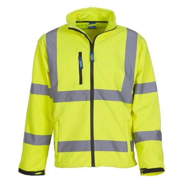 Yoko Herr Softshelljacka med Hög Synlighet (2-pack) XL Hög Synlighet Gul Hi-Vis Yellow XL