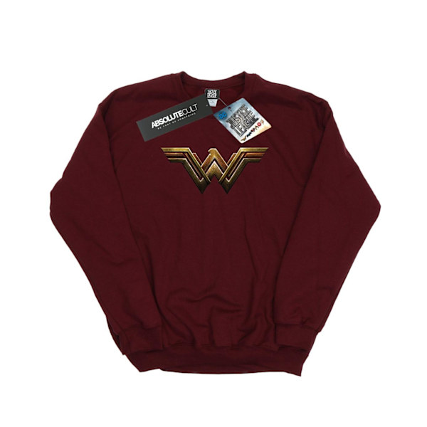 DC Comics Justice League Movie Wonder Woman Emblem Sweatshirt Burgundy M