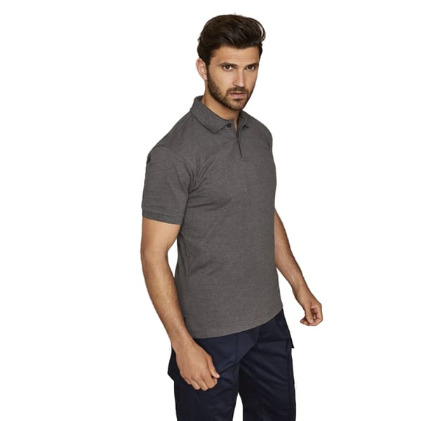 Asquith & Fox Herr Premium Merceriserad Bomull Pikétröja L Charc Charcoal L
