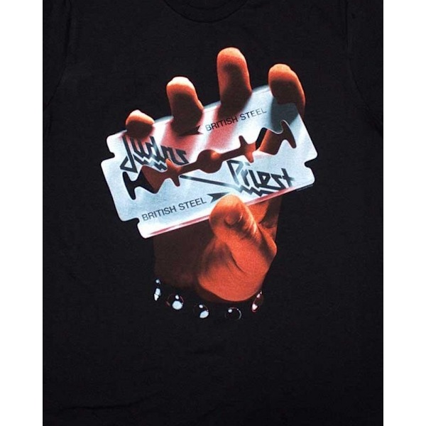 Judas Priest Dam T-shirt British Steel Storlek L Svart Black L
