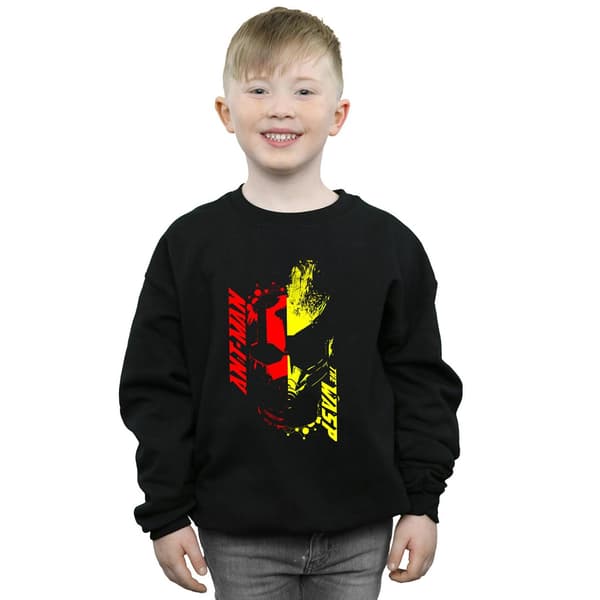 Marvel Boys Ant-Man And The Wasp Split Face Sweatshirt 5-6 År Black 5-6 Years