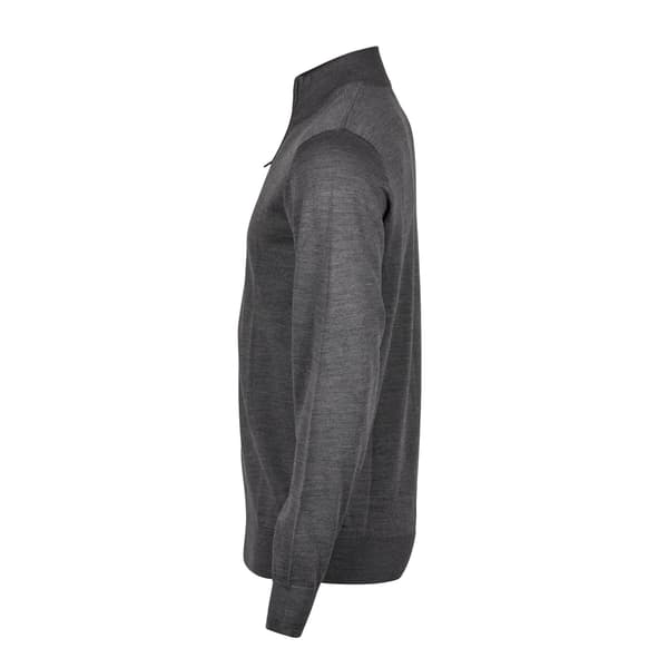 Tee Jays Herr Halv Zip Sweatshirt S Grå Melange Grey Melange S