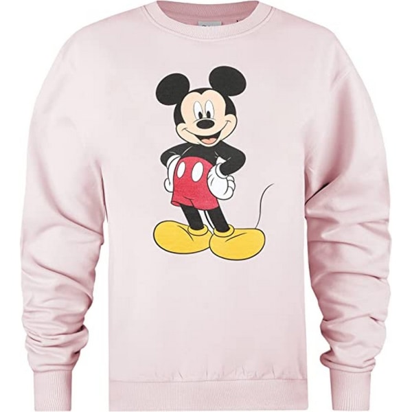 Disney Womens/Ladies Boss Man Mickey Mouse Sweatshirt XL Pale P Pale Pink/Red/Yellow XL