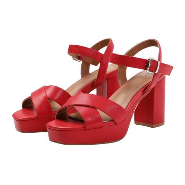 Where's That From Marcia PU-remmar Platformklackar för kvinnor Red 6 UK