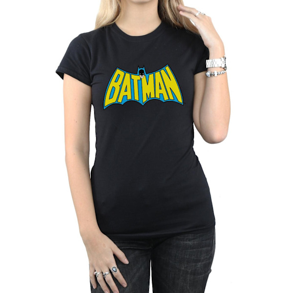 DC Comics Dam/Kvinnor Batman Retro Logo Bomull T-shirt S Svart Black S