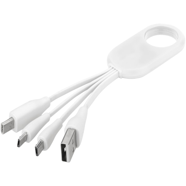 Bullet The Troup 4-i-1 USB-laddningskabel med typ-C 12,5 x 2 White 12.5 x 2.8 x 1.4 cm