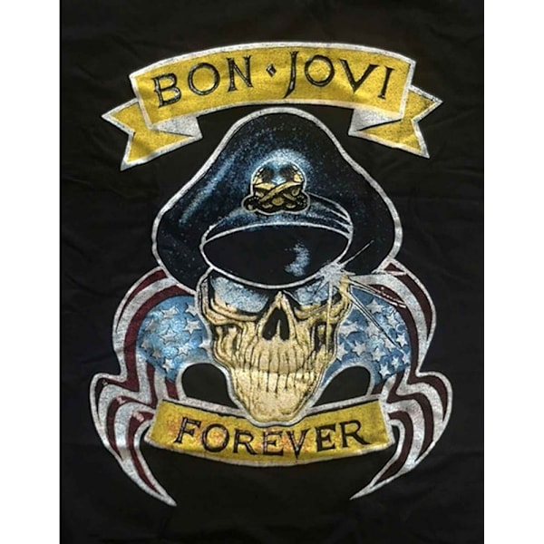 Bon Jovi Unisex Adult Forever Bomull T-shirt M Svart Black M