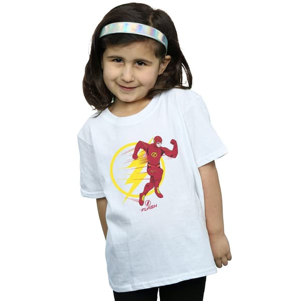 DC Comics Flickor The Flash Running Emblem T-shirt i bomull 7-8 år White 7-8 Years