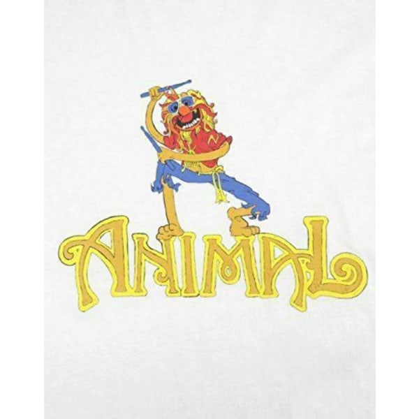 The Muppets Mens Animal Drummer T-Shirt S Vit White S