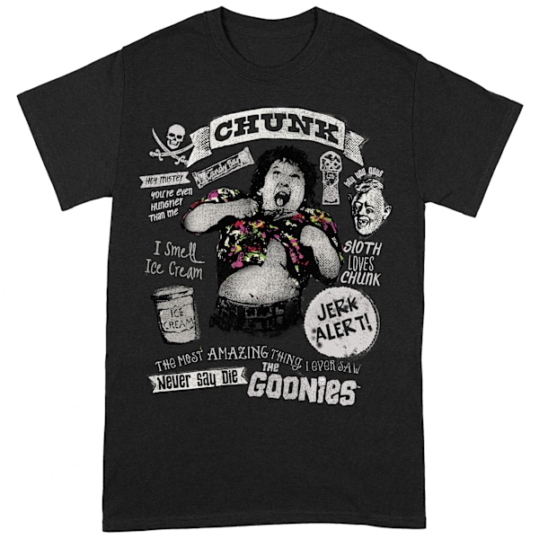 The Goonies Unisex Adult Chunk Truffle Shuffle T-Shirt M Svart/ Black/Grey M