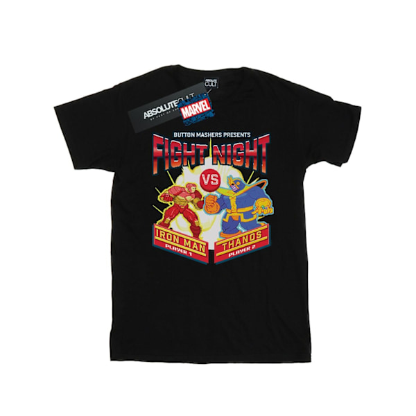 Marvel Womens/Ladies Fight Night Iron Man Vs Thanos Bomull Boyf Black 4XL