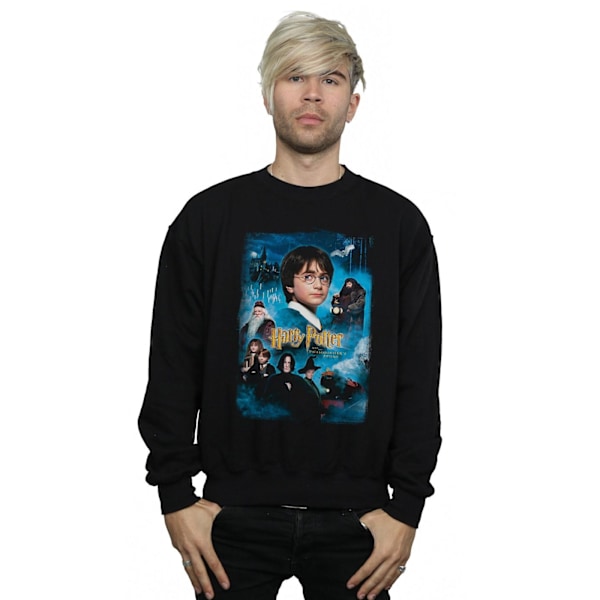 Harry Potter Herr Philosopher´s Stone Sweatshirt 4XL Svart Black 4XL