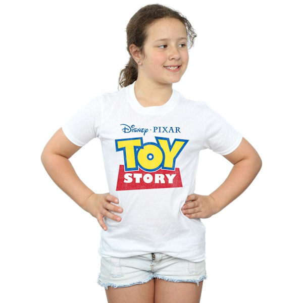 Toy Story Girls Logo T-Shirt 5-6 år Vit White 5-6 Years