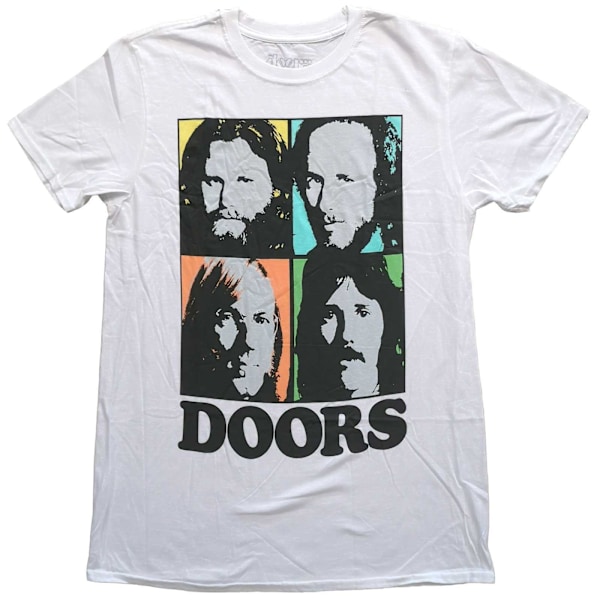 The Doors Unisex Adult Colour Box Bomull T-shirt L Vit White L