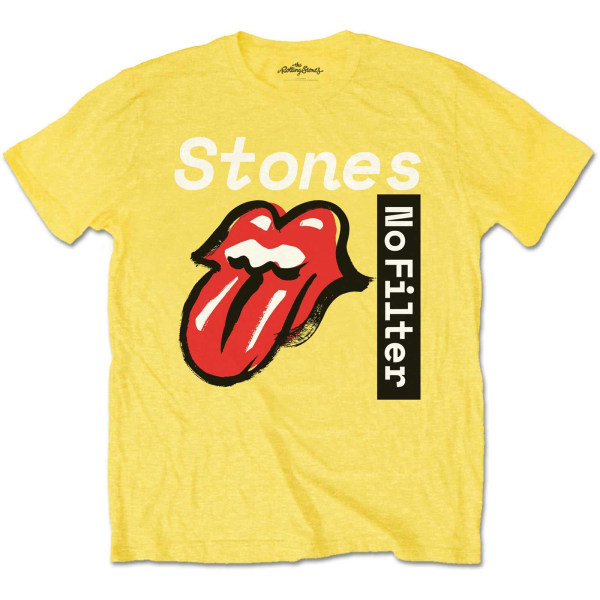 The Rolling Stones Childrens/Kids No Filter Text T-Shirt 5-6 Ye Yellow 5-6 Years