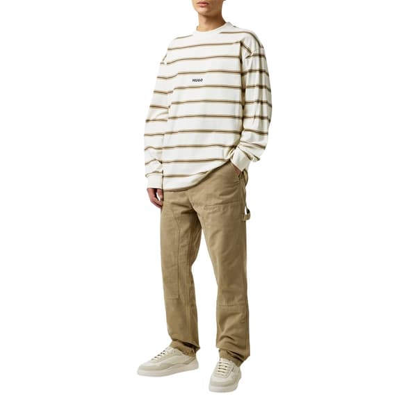 Hugo Herrbomull Enfärgade Regular Cargo Byxor L Sand Sand L